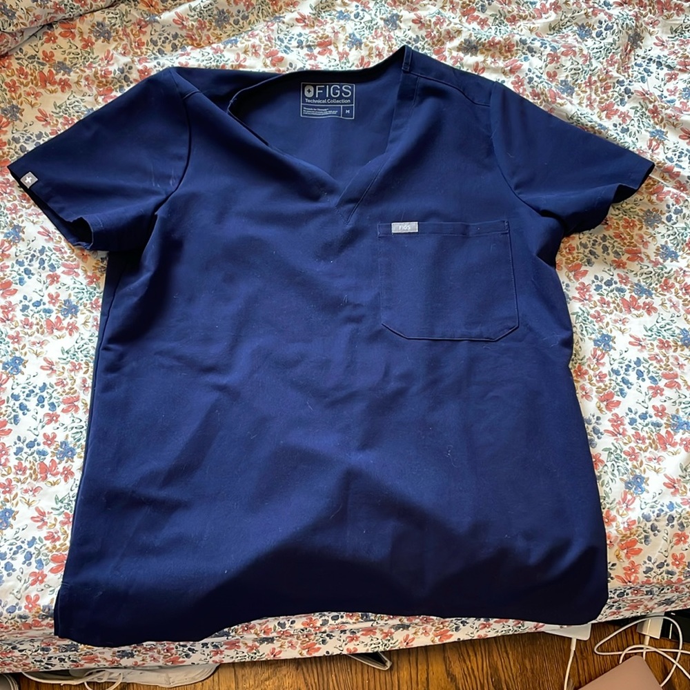 Navy blue Figs catarina top